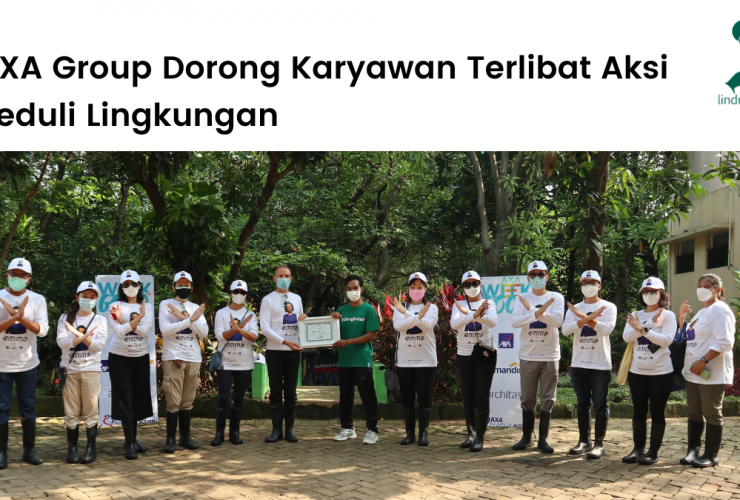 AXA Mandiri bersama LindungiHutan menanam 500 mangrove di PIK, Jakarta.