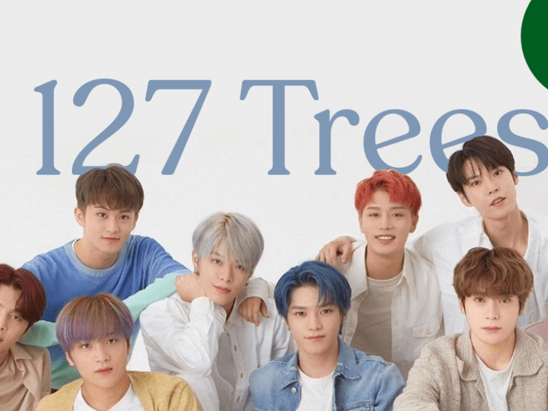 poster kampanye alam bertajuk 127 Trees from NCT 127.
