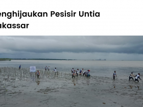 Menghijaukan Pesisir Untia Makassar.