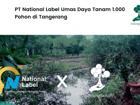 National Label tanam mangrove di Tangerang.