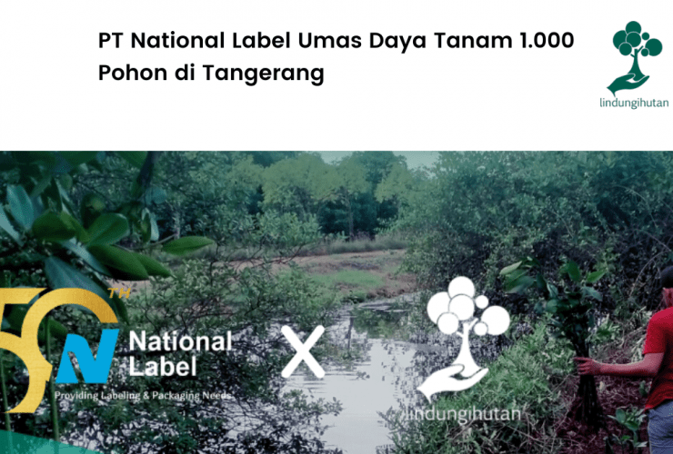 National Label tanam mangrove di Tangerang.