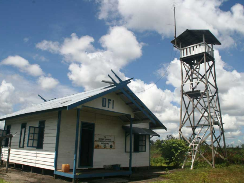 Inisiasi menara pantau juga merupakan program kerja mitigasi perubahan iklim Rimba Raya.