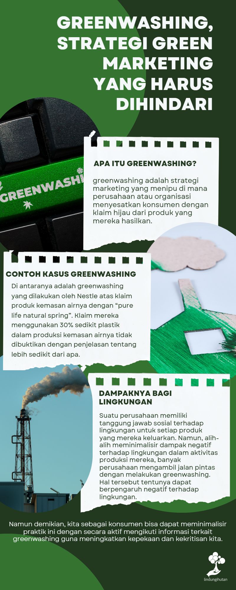 Infografis greenwashing.
