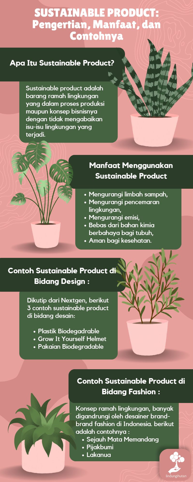 Infografis sustainable product.