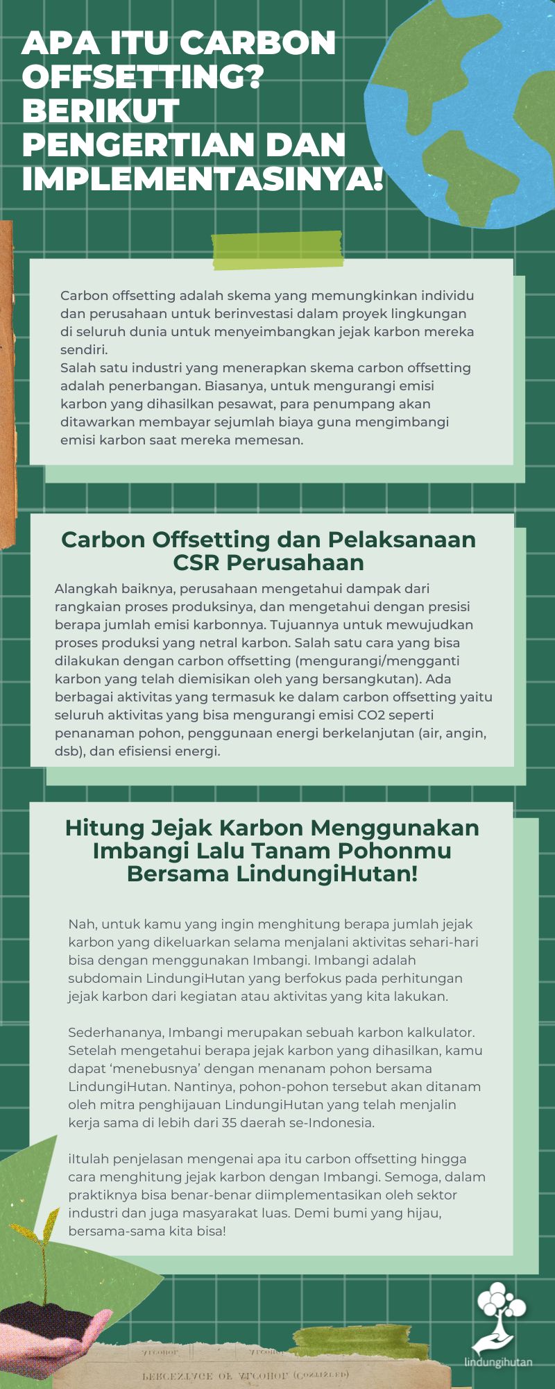 Infografis carbon offset.