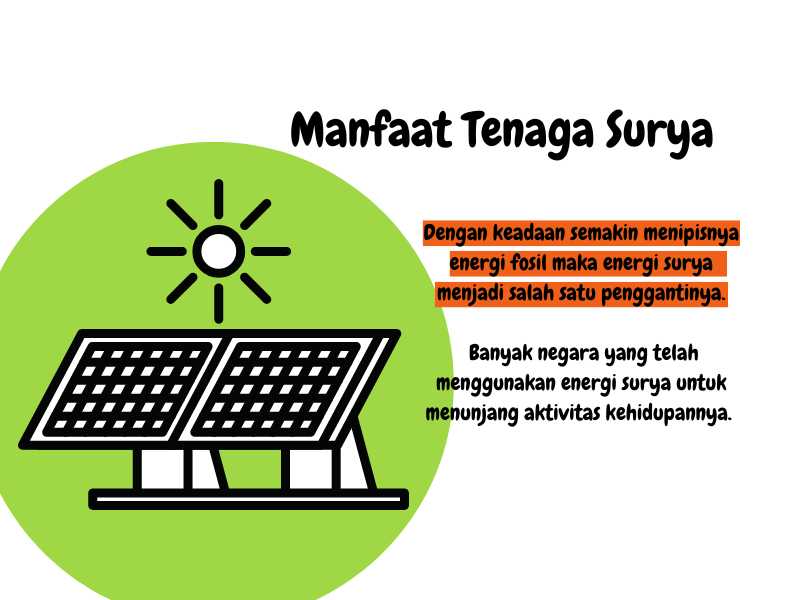 Manfaat tenaga surya.