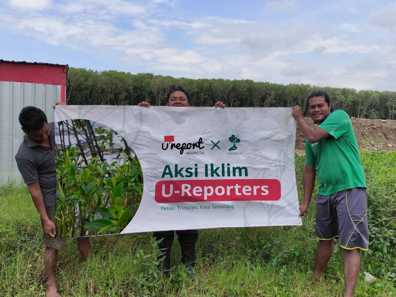 U Report Indonesia hijaukan Pantai Trimulyo