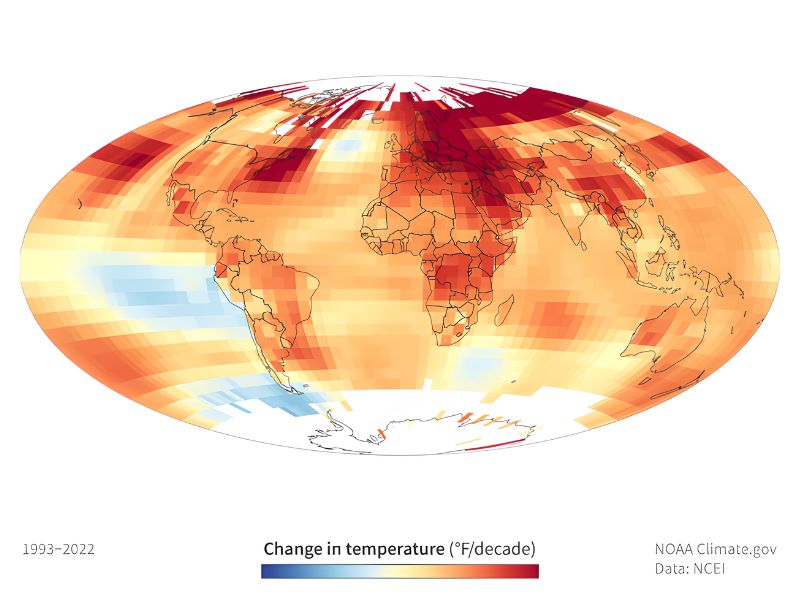 Perubahan iklim Peta Sebaran Panas