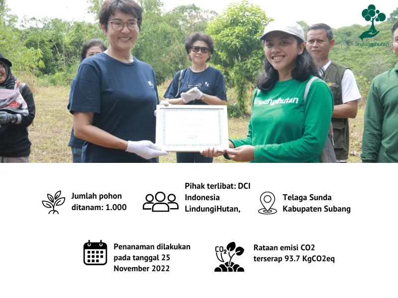 Penanaman pohon PT DCI